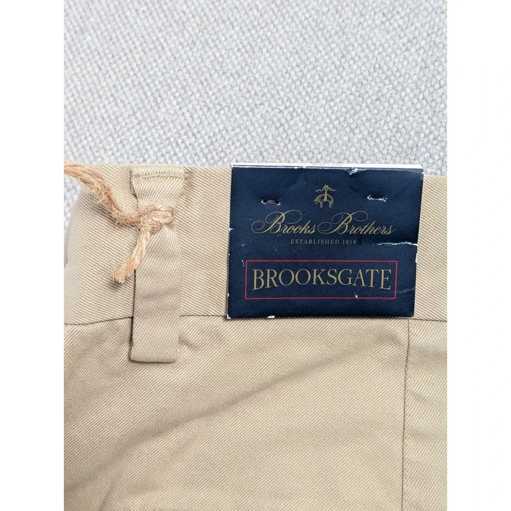 NWT Brooks Brothers Men's 42x32 Khaki Chinos Pants Brooksgate Cotton Stetch